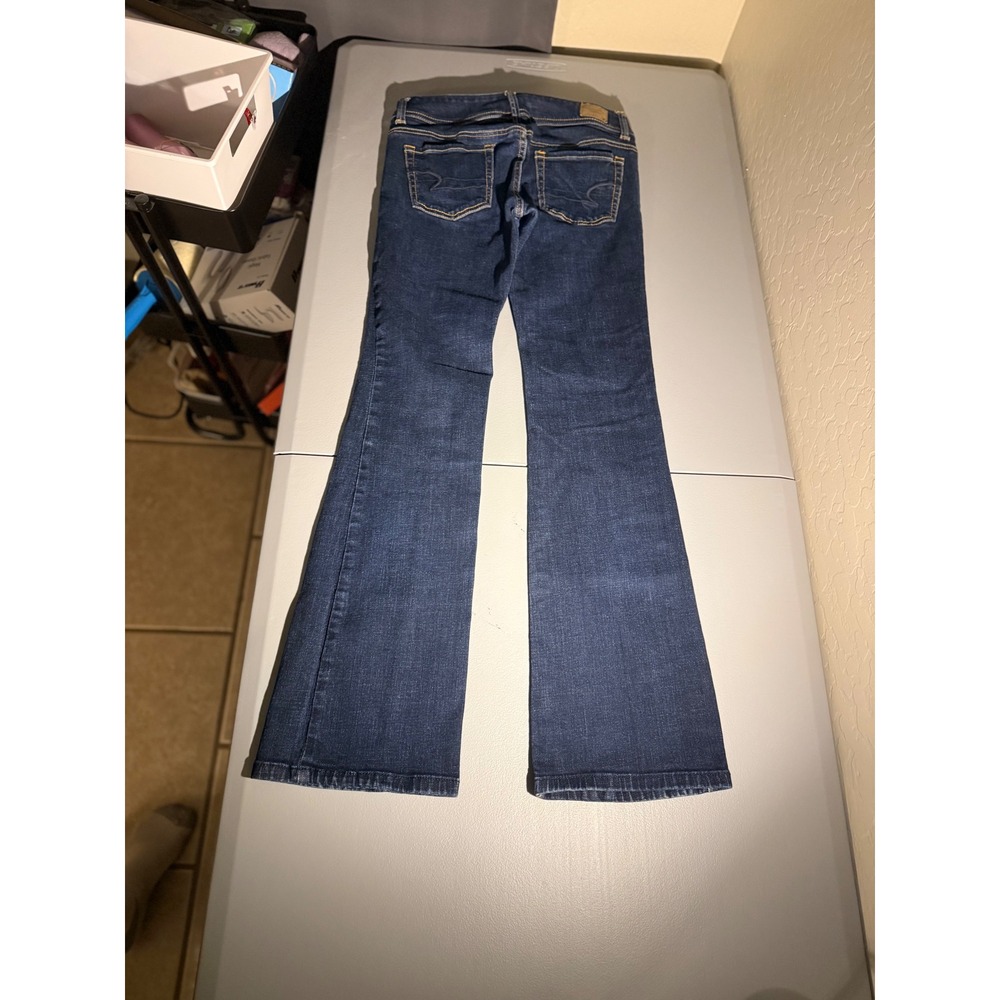 American Eagle Original Boot Super Stretch Dark Wash Jeans Womens 6 Regular - Picture 7 of 10